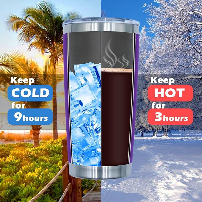 AIANJI 20oz Tumbler Bulk Stainless Steel Tumblers with Lid Vacuum Insulated Double Wall Travel Coffee Mug Powder Coated Tumbler Cup for Hot and Cold Drinks(Purple, 12 pack) - Image 4