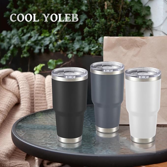 30 oz Tumbler with Lid Stainless Steel Tumblers Vacuum Insulated Cup Reusable Powder Coated Travel Mug Double Wall Leak Proof Portable Cups Keep Cold Drinks for 12 Hours, Gray, 1 Pack - Image 6