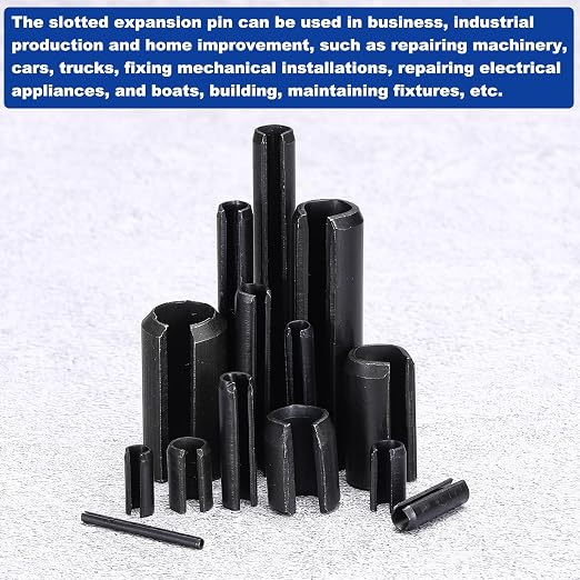 MECCANIXITY 60Pcs Slotted Split Roll Pins 3/10 Inch Dia. 2/5 Inch Length 65Mn - Image 5