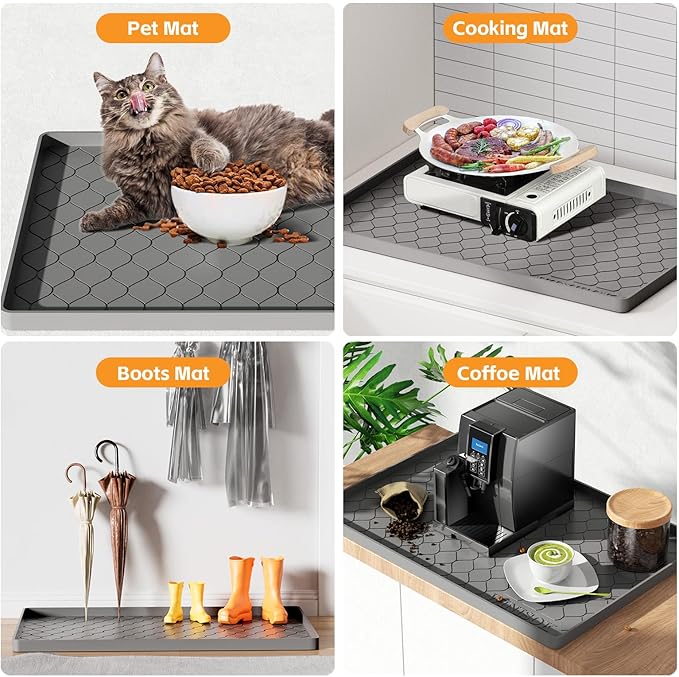 Winisok Silicone Under Sink Mat 37" x 22", Kitchen Essentials and Gadgets - Image 5