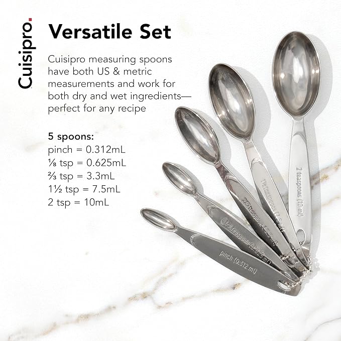 CUISIPRO Odd-Size Measuring Spoon SS 5pc Set - Image 2