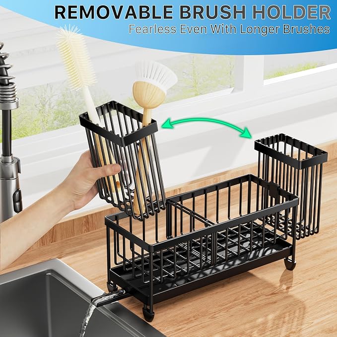 Cisily Sponge Holder for Kitchen Sink, Sink Caddy Organizer - Image 3