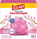 Glad Tall Kitchen Trash Bags 13 Gallon, MaxStrength Cherry Blossom Garbage Bags by GladTrashFoodStorage