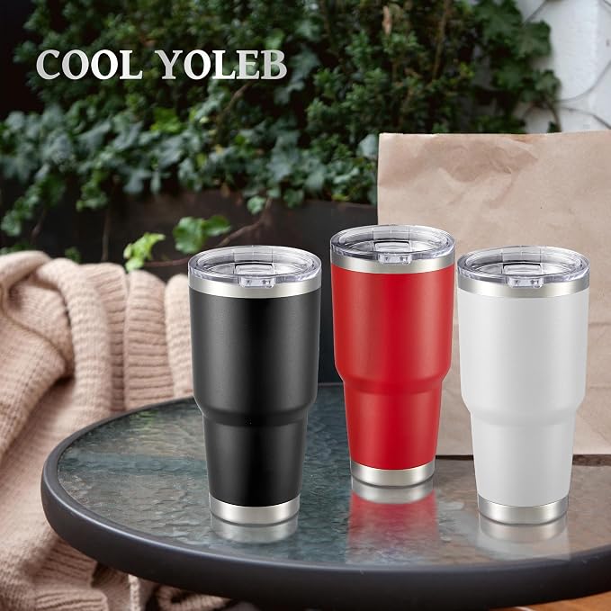 30 oz Tumbler with Lid Stainless Steel Tumblers Bulk Vacuum Insulated Cup Reusable Powder Coated Travel Mug Double Wall Leak Proof Cups Keep Cold Drinks for 12 Hours Red, Set of 12 - Image 6