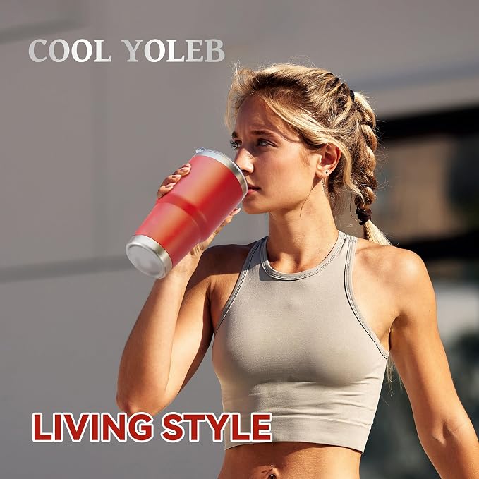 30 oz Tumbler with Lid Stainless Steel Tumblers Vacuum Insulated Cup Reusable Powder Coated Travel Mug Double Wall Leak Proof Portable Cups Keep Cold Drinks for 12 Hours, Wine Red, 1 Pack - Image 7