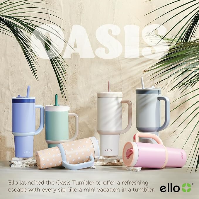 Ello Oasis 40oz Stainless Steel Tumbler - Picnic On The Vine - Image 9