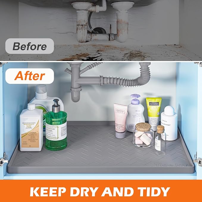 TigeJoy 25" x 19" Under Sink Mats - Image 5