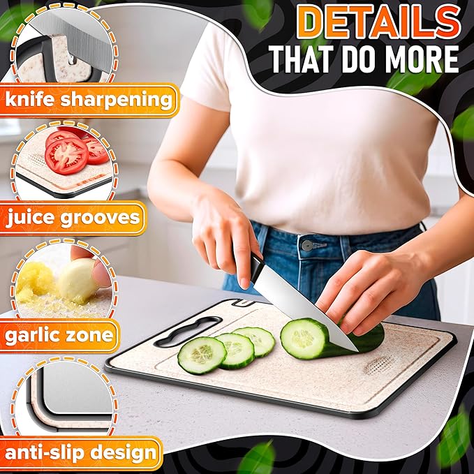 Double Sided Metal Cutting Board Titanium 14.3"x9.8" - Image 2