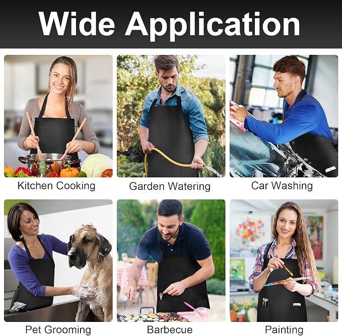 Gotega Waterproof Rubber Vinyl Apron Adjustable Dishwasher Apron - Image 6