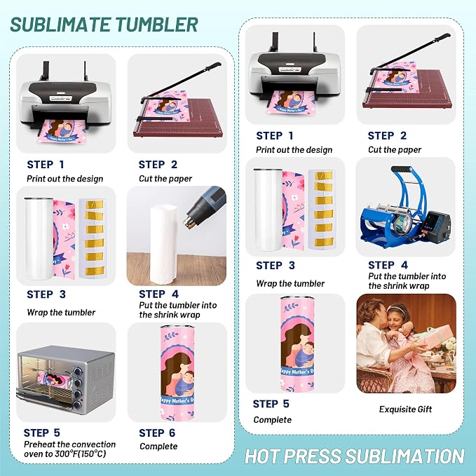 D·S 25 Pack Sublimation Tumblers Bulk 20 oz Skinny Straight Flat Bottom Blank Tumbler Cups with Individual Gift Boxed for Heat Transfer DIY Craft - Image 6