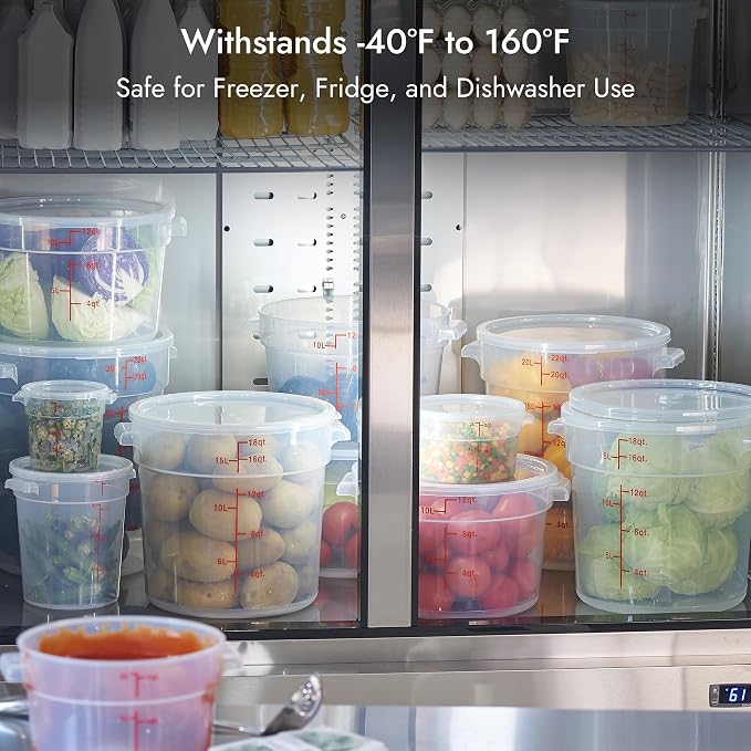 CURTA 6 Quart Translucent Round Food Storage Container - Image 5