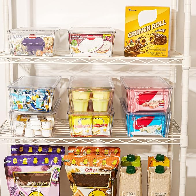 Vtopmart 8pcs Clear Organizers and Storage Bins - Image 3